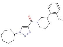 1-[(1-cycloheptyl-1H-1,2,3-triazol-4-yl)carbonyl]-3-(2-methylphenyl)piperidine