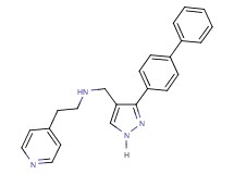 N-{[3-(4-biphenylyl)-1H-pyrazol-4-yl]methyl}-2-(4-pyridinyl)ethanamine