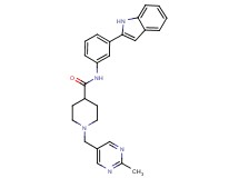 N-[3-(1H-indol-2-yl)phenyl]-1-[(2-methyl-5-pyrimidinyl)methyl]-4-piperidinecarboxamide