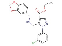 ethyl 5-{[(1,3-benzodioxol-5-ylmethyl)amino]methyl}-1-(3-chlorophenyl)-1H-pyrazole-4-carboxylate