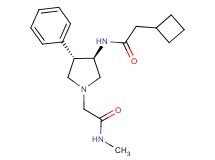 2-cyclobutyl-N-{rel-(3R,4S)-1-[2-(methylamino)-2-oxoethyl]-4-phenyl-3-pyrrolidinyl}acetamide hydrochloride
