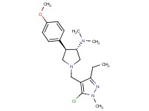 (3S*,4R*)-1-[(5-chloro-3-ethyl-1-methyl-1H-pyrazol-4-yl)methyl]-4-(4-methoxyphenyl)-N,N-dimethyl-3-pyrrolidinamine