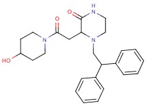 4-(2,2-diphenylethyl)-3-[2-(4-hydroxy-1-piperidinyl)-2-oxoethyl]-2-piperazinone