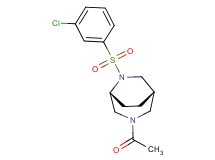 (1S*,5R*)-3-acetyl-6-[(3-chlorophenyl)sulfonyl]-3,6-diazabicyclo[3.2.2]nonane