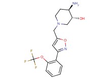 (3R*,4R*)-4-amino-1-({3-[2-(trifluoromethoxy)phenyl]isoxazol-5-yl}methyl)piperidin-3-ol