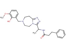 N-{1-[7-(2-hydroxy-3-methoxybenzyl)-6,7,8,9-tetrahydro-5H-[1,2,4]triazolo[4,3-d][1,4]diazepin-3-yl]ethyl}-3-phenylpropanamide