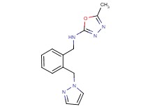 5-methyl-N-[2-(1H-pyrazol-1-ylmethyl)benzyl]-1,3,4-oxadiazol-2-amine