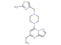 5-ethyl-7-{4-[(2-methyl-1,3-thiazol-4-yl)methyl]-1-piperazinyl}pyrazolo[1,5-a]pyrimidine