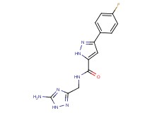 N-[(5-amino-1H-1,2,4-triazol-3-yl)methyl]-3-(4-fluorophenyl)-1H-pyrazole-5-carboxamide