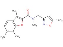 N,3,6,7-tetramethyl-N-[(5-methyl-3-isoxazolyl)methyl]-1-benzofuran-2-carboxamide