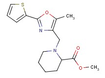 methyl 1-{[5-methyl-2-(2-thienyl)-1,3-oxazol-4-yl]methyl}-2-piperidinecarboxylate
