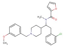 N-{2-(2-chlorophenyl)-1-[1-(3-methoxybenzyl)-4-piperidinyl]ethyl}-N-methyl-2-furamide