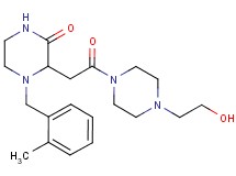 3-{2-[4-(2-hydroxyethyl)-1-piperazinyl]-2-oxoethyl}-4-(2-methylbenzyl)-2-piperazinone