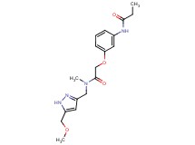 N-(3-{2-[{[5-(methoxymethyl)-1H-pyrazol-3-yl]methyl}(methyl)amino]-2-oxoethoxy}phenyl)propanamide