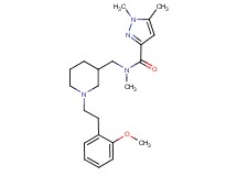 N-({1-[2-(2-methoxyphenyl)ethyl]-3-piperidinyl}methyl)-N,1,5-trimethyl-1H-pyrazole-3-carboxamide