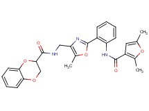 N-[(2-{2-[(2,5-dimethyl-3-furoyl)amino]phenyl}-5-methyl-1,3-oxazol-4-yl)methyl]-2,3-dihydro-1,4-benzodioxine-2-carboxamide