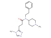 N-(1-methyl-4-piperidinyl)-3-(4-methyl-4H-1,2,4-triazol-3-yl)-N-(2-phenylethyl)propanamide