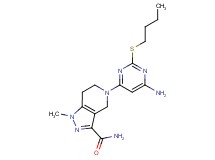 5-[6-amino-2-(butylthio)pyrimidin-4-yl]-1-methyl-4,5,6,7-tetrahydro-1H-pyrazolo[4,3-c]pyridine-3-carboxamide