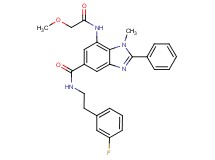 N-[2-(3-fluorophenyl)ethyl]-7-[(methoxyacetyl)amino]-1-methyl-2-phenyl-1H-benzimidazole-5-carboxamide