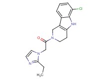 6-chloro-2-[(2-ethyl-1H-imidazol-1-yl)acetyl]-2,3,4,5-tetrahydro-1H-pyrido[4,3-b]indole