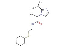 N-[2-(cyclohexylthio)ethyl]-2-(2-isopropyl-1H-imidazol-1-yl)propanamide