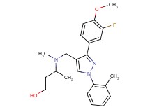 3-[{[3-(3-fluoro-4-methoxyphenyl)-1-(2-methylphenyl)-1H-pyrazol-4-yl]methyl}(methyl)amino]-1-butanol