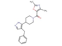 4-(4-benzyl-1H-pyrazol-5-yl)-1-[(2,4-dimethyl-1,3-oxazol-5-yl)carbonyl]piperidine
