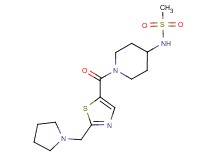 N-(1-{[2-(1-pyrrolidinylmethyl)-1,3-thiazol-5-yl]carbonyl}-4-piperidinyl)methanesulfonamide