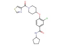 3-chloro-N-cyclopentyl-4-{[1-(1,3-thiazol-4-ylcarbonyl)-4-piperidinyl]oxy}benzamide