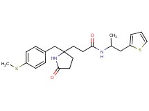 N-[1-methyl-2-(2-thienyl)ethyl]-3-{2-[4-(methylthio)benzyl]-5-oxo-2-pyrrolidinyl}propanamide