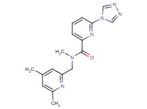N-[(4,6-dimethylpyridin-2-yl)methyl]-N-methyl-6-(4H-1,2,4-triazol-4-yl)pyridine-2-carboxamide