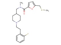 N-({1-[2-(2-fluorophenyl)ethyl]-4-piperidinyl}methyl)-N-methyl-5-[(methylthio)methyl]-2-furamide