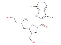 2-[{[(3R*,4R*)-1-[(7-fluoro-3-methyl-1H-indol-2-yl)carbonyl]-4-(hydroxymethyl)pyrrolidin-3-yl]methyl}(methyl)amino]ethanol