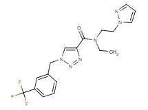 N-ethyl-N-[2-(1H-pyrazol-1-yl)ethyl]-1-[3-(trifluoromethyl)benzyl]-1H-1,2,3-triazole-4-carboxamide