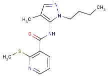 N-(1-butyl-4-methyl-1H-pyrazol-5-yl)-2-(methylthio)nicotinamide