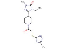 4-ethyl-2-methyl-5-(1-{[(3-methyl-1H-1,2,4-triazol-5-yl)thio]acetyl}piperidin-4-yl)-2,4-dihydro-3H-1,2,4-triazol-3-one