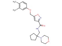 5-[(3,4-dimethylphenoxy)methyl]-N-{[1-(4-morpholinyl)cyclopentyl]methyl}-3-isoxazolecarboxamide