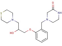 4-[2-(2-hydroxy-3-thiomorpholin-4-ylpropoxy)benzyl]piperazin-2-one
