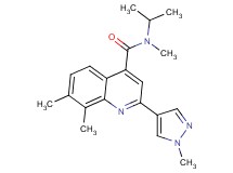 N-isopropyl-N,7,8-trimethyl-2-(1-methyl-1H-pyrazol-4-yl)quinoline-4-carboxamide