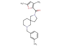 2-(3,5-dimethyl-2-furoyl)-7-(3-methylbenzyl)-2,7-diazaspiro[4.5]decane