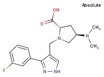 (4R)-4-(dimethylamino)-1-{[3-(3-fluorophenyl)-1H-pyrazol-4-yl]methyl}-L-proline