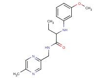2-[(3-methoxyphenyl)amino]-N-[(5-methylpyrazin-2-yl)methyl]butanamide