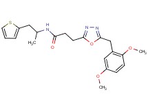3-[5-(2,5-dimethoxybenzyl)-1,3,4-oxadiazol-2-yl]-N-[1-methyl-2-(2-thienyl)ethyl]propanamide
