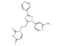 1-{2-[1-(2-methylpyridin-4-yl)-3-pyridin-4-yl-1H-1,2,4-triazol-5-yl]ethyl}pyrimidine-2,4(1H,3H)-dione