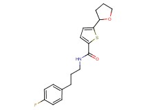 N-[3-(4-fluorophenyl)propyl]-5-(tetrahydro-2-furanyl)-2-thiophenecarboxamide