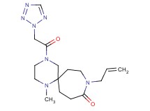 9-allyl-1-methyl-4-(2H-tetrazol-2-ylacetyl)-1,4,9-triazaspiro[5.6]dodecan-10-one