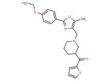 (1-{[2-(4-ethoxyphenyl)-5-methyl-1,3-oxazol-4-yl]methyl}-3-piperidinyl)(2-thienyl)methanone