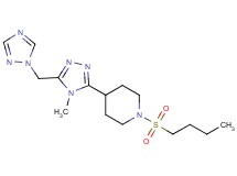1-(butylsulfonyl)-4-[4-methyl-5-(1H-1,2,4-triazol-1-ylmethyl)-4H-1,2,4-triazol-3-yl]piperidine