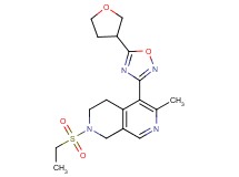 2-(ethylsulfonyl)-6-methyl-5-[5-(tetrahydro-3-furanyl)-1,2,4-oxadiazol-3-yl]-1,2,3,4-tetrahydro-2,7-naphthyridine