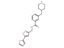 N-{[5-(2-furyl)-3-isoxazolyl]methyl}-3-(4-piperidinylmethyl)benzamide
